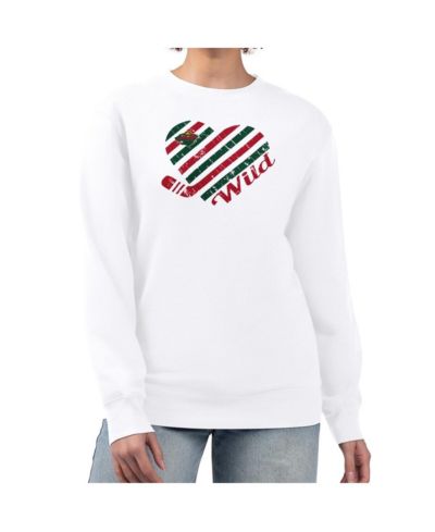 Женский свитшот G-III 4Her by Carl Banks White Minnesota Wild Heart Graphic Pullover