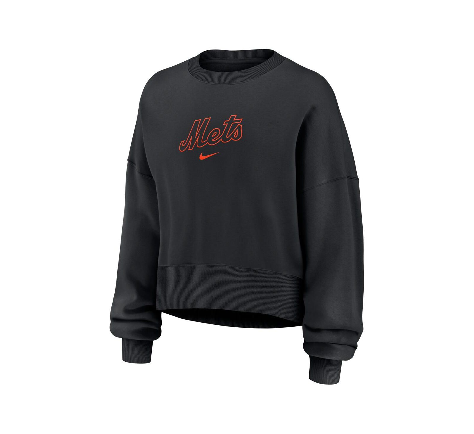 Nike Женская оверсайз толстовка New York Mets, черная
