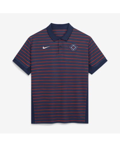 Nike Мужская рубашка-поло Houston Astros Authentic Collection City Connect Striped Victory Dri-FIT