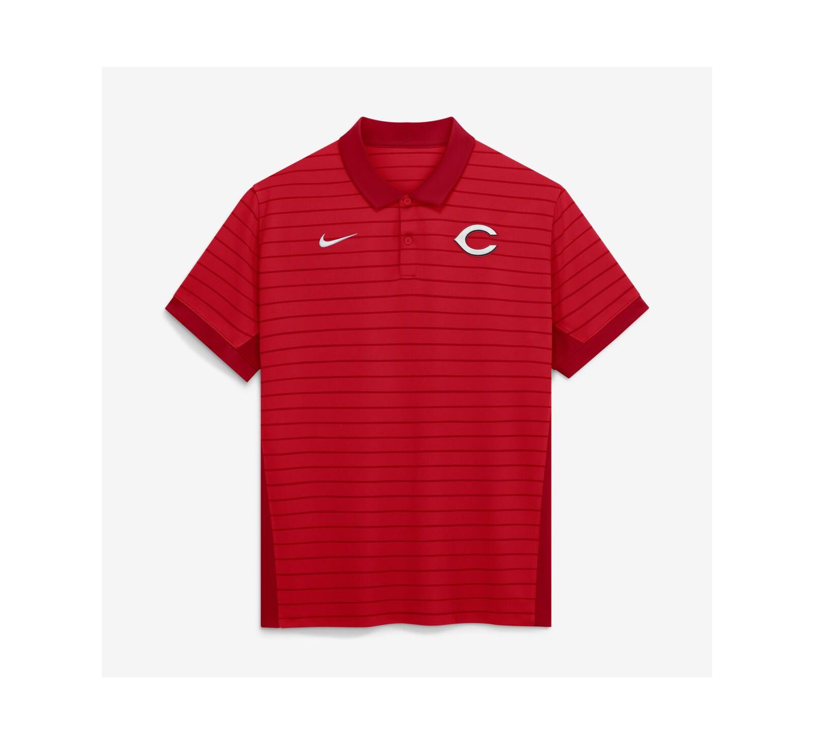 Мужская рубашка-поло Nike Red Cincinnati Reds Authentic Collection Striped Victory Dri-FIT