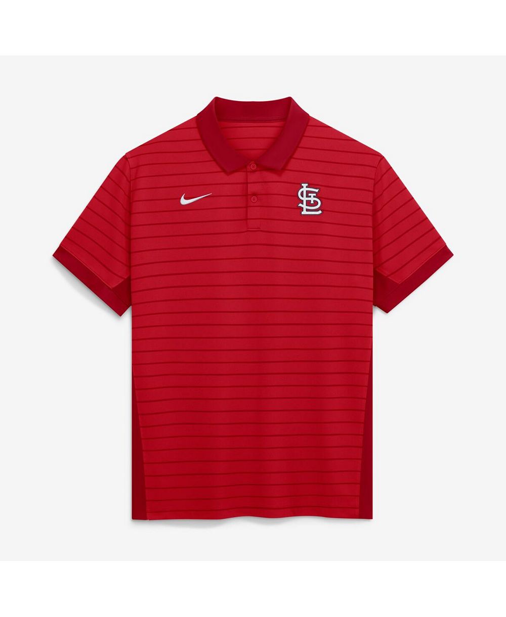 Nike Men's Red St. Louis Cardinals Authentic Collection Striped Victory Dri-FIT Polo Shirt