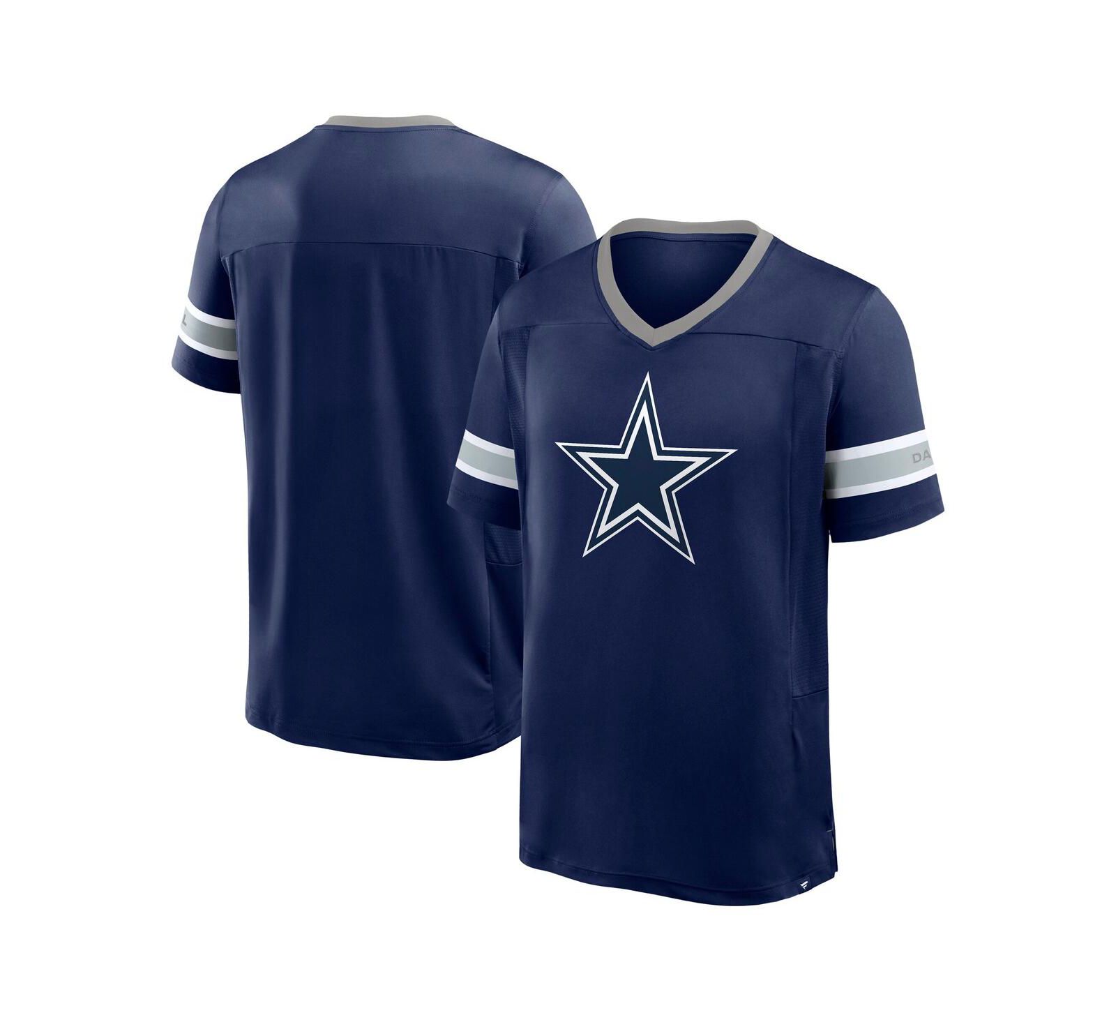 Мужская футболка Fanatics Navy Dallas Cowboys Hometown Premium Hashmark V-Neck