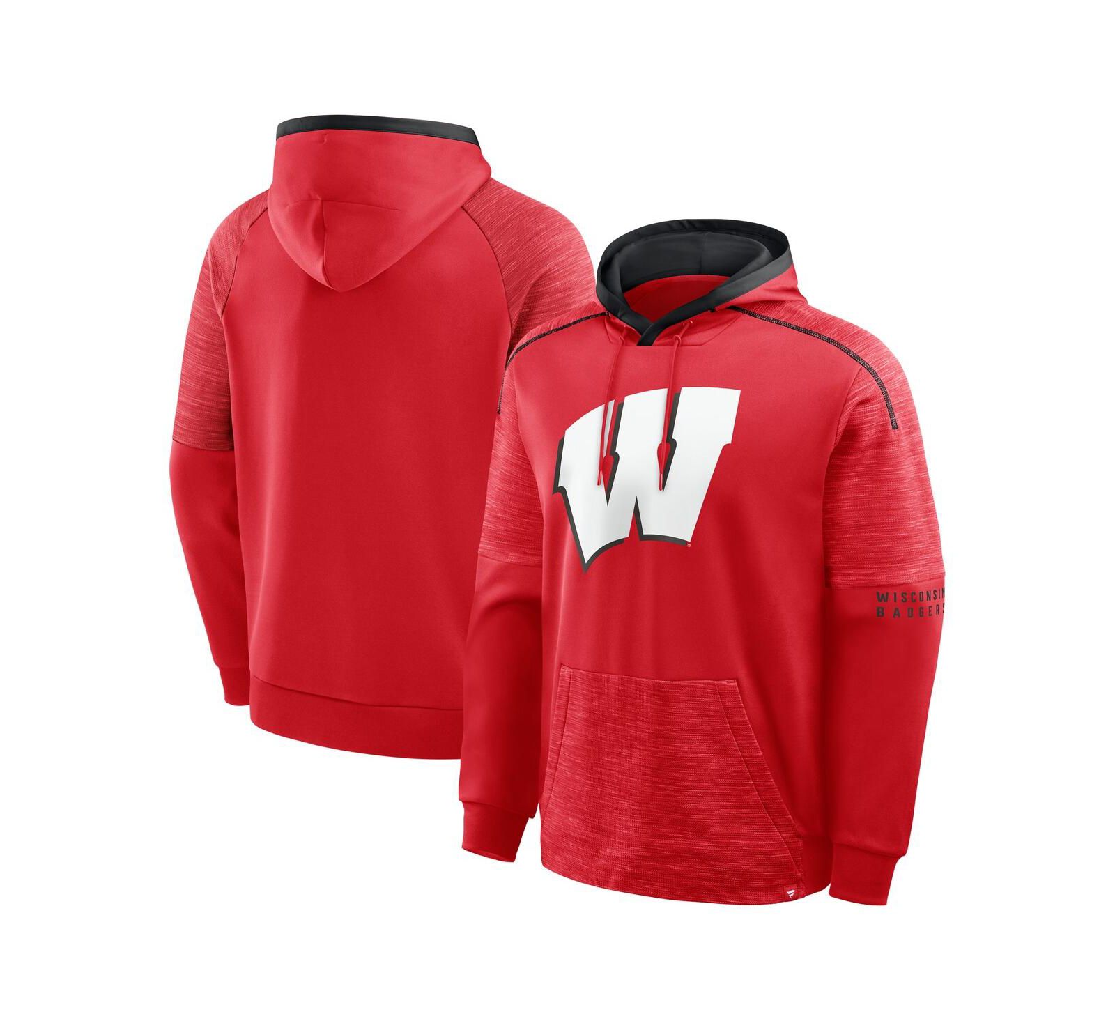 Мужской худи Fanatics Wisconsin Badgers Quad Defender