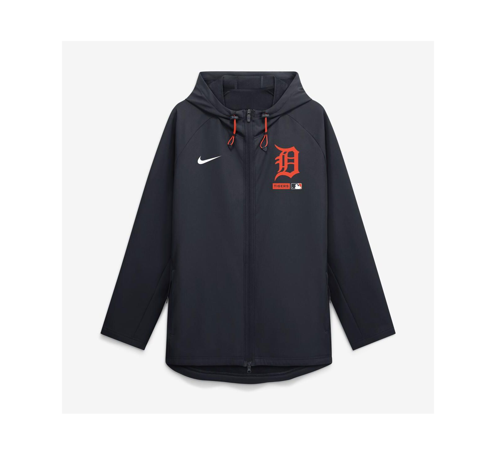 Nike Men's Navy Detroit Tigers Authentic Collection Raglan Therma-FIT Full-Zip Hooded Jacket