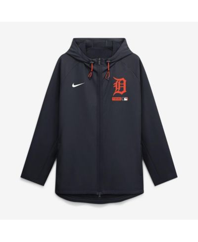 Nike Men's Navy Detroit Tigers Authentic Collection Raglan Therma-FIT Full-Zip Hooded Jacket