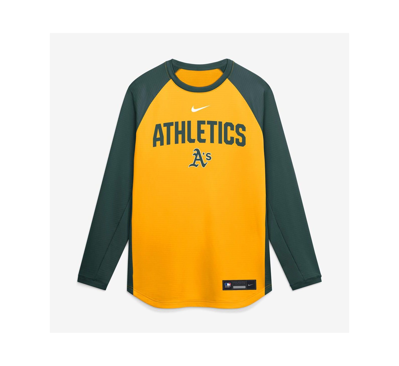 Nike Мужская толстовка Athletics Authentic Collection Raglan Dri-FIT, золотая