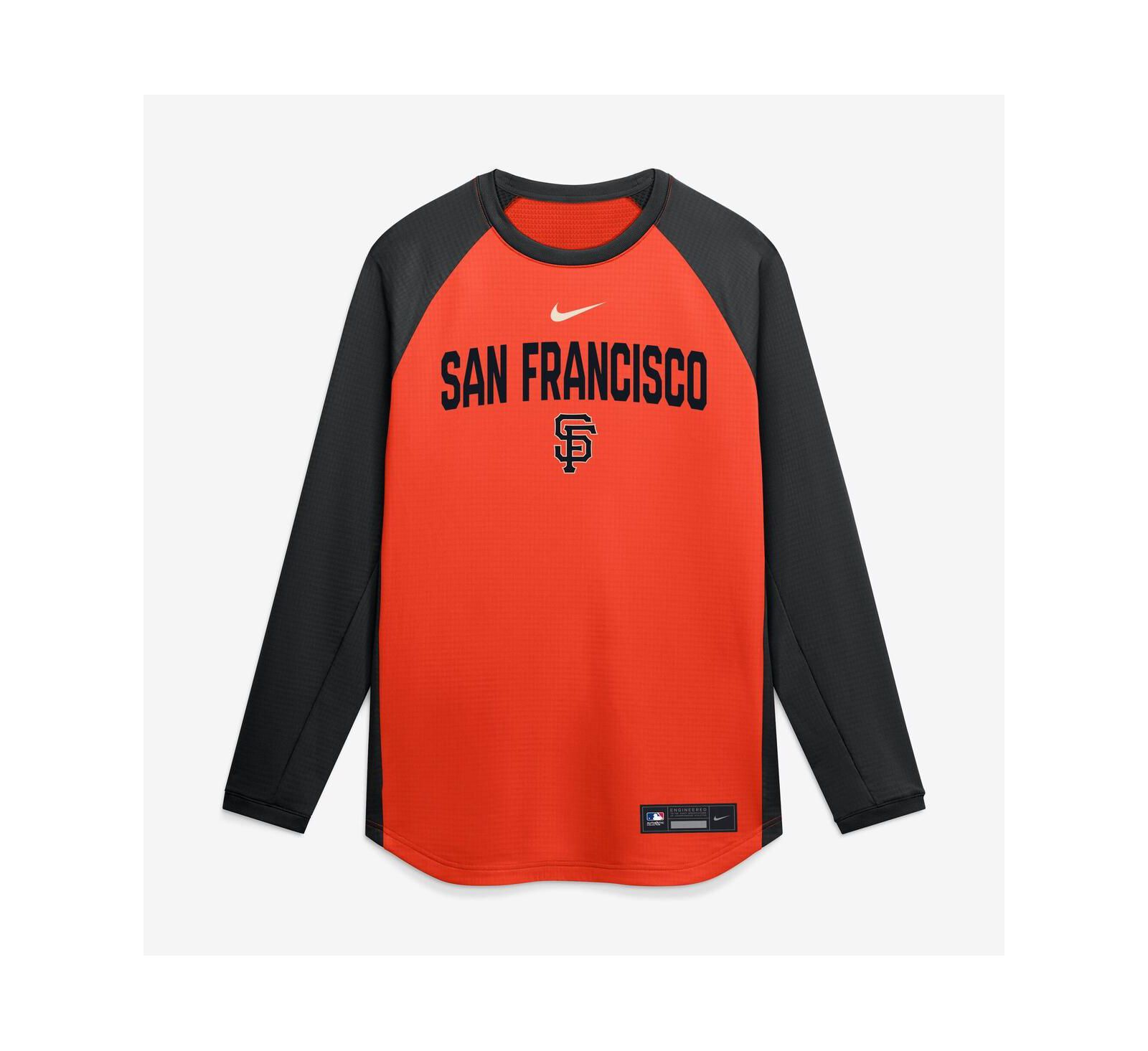 Nike Men's Orange San Francisco Giants Authentic Collection Raglan Dri-FIT Sweatshirt
