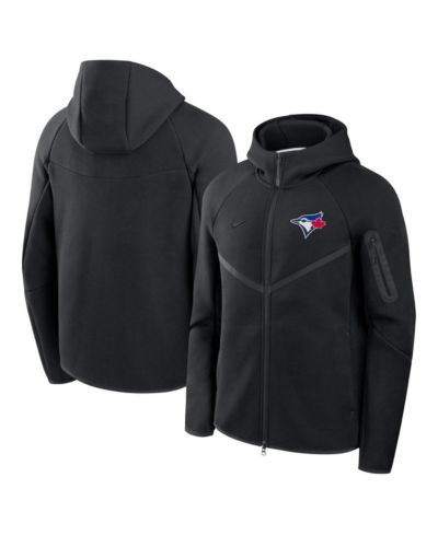 Nike мужское черное худи-пуловер Tech Fleece Raglan Full-Zip Windrunner Toronto Blue Jays