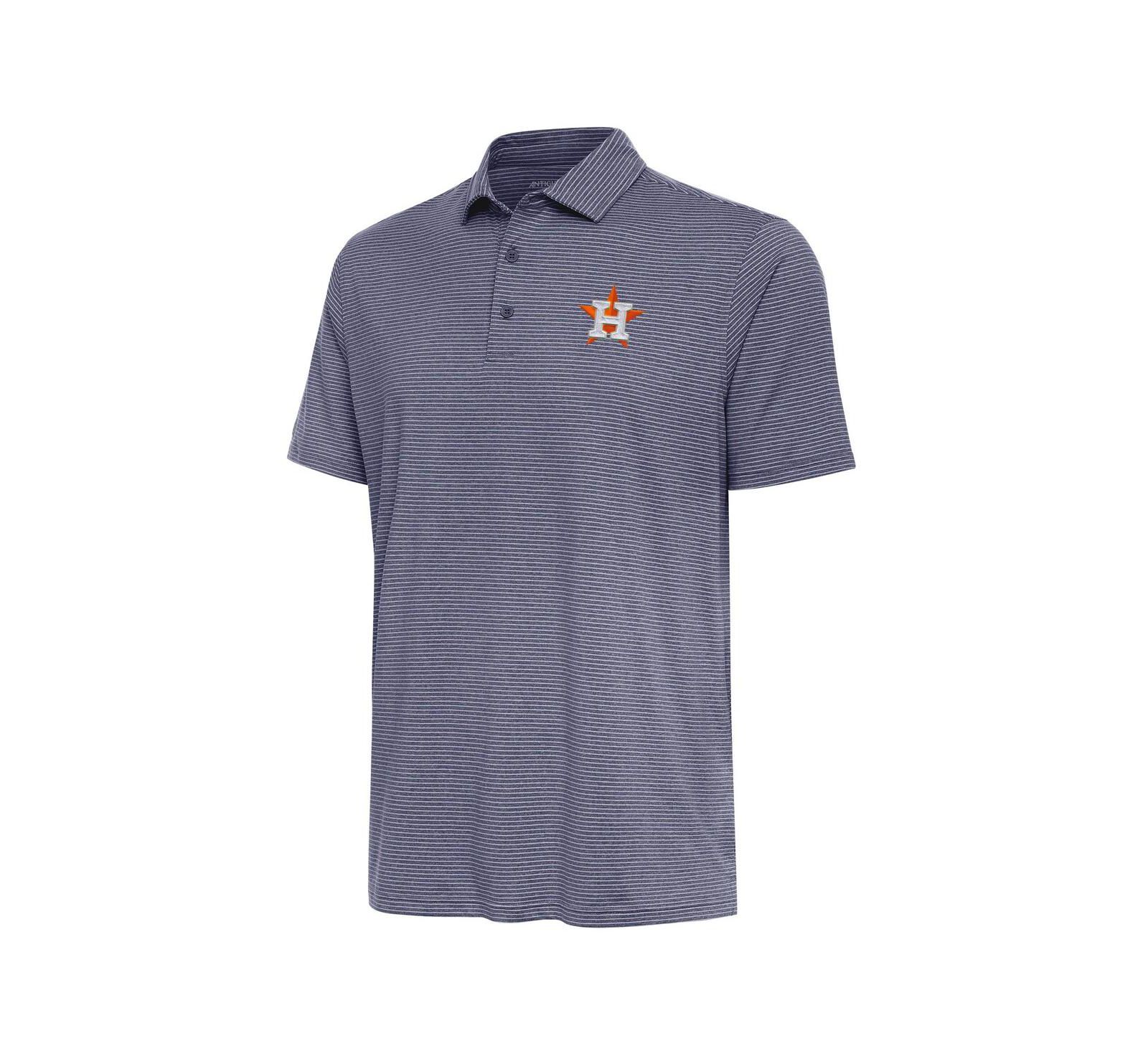 Antigua Men's Heather Navy Houston Astros Scheme Polo Shirt