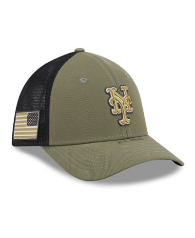 Мужская кепка New Era New York Mets 2026 Armed Forces Day 39THIRTY M-Crown Flex, оливковый