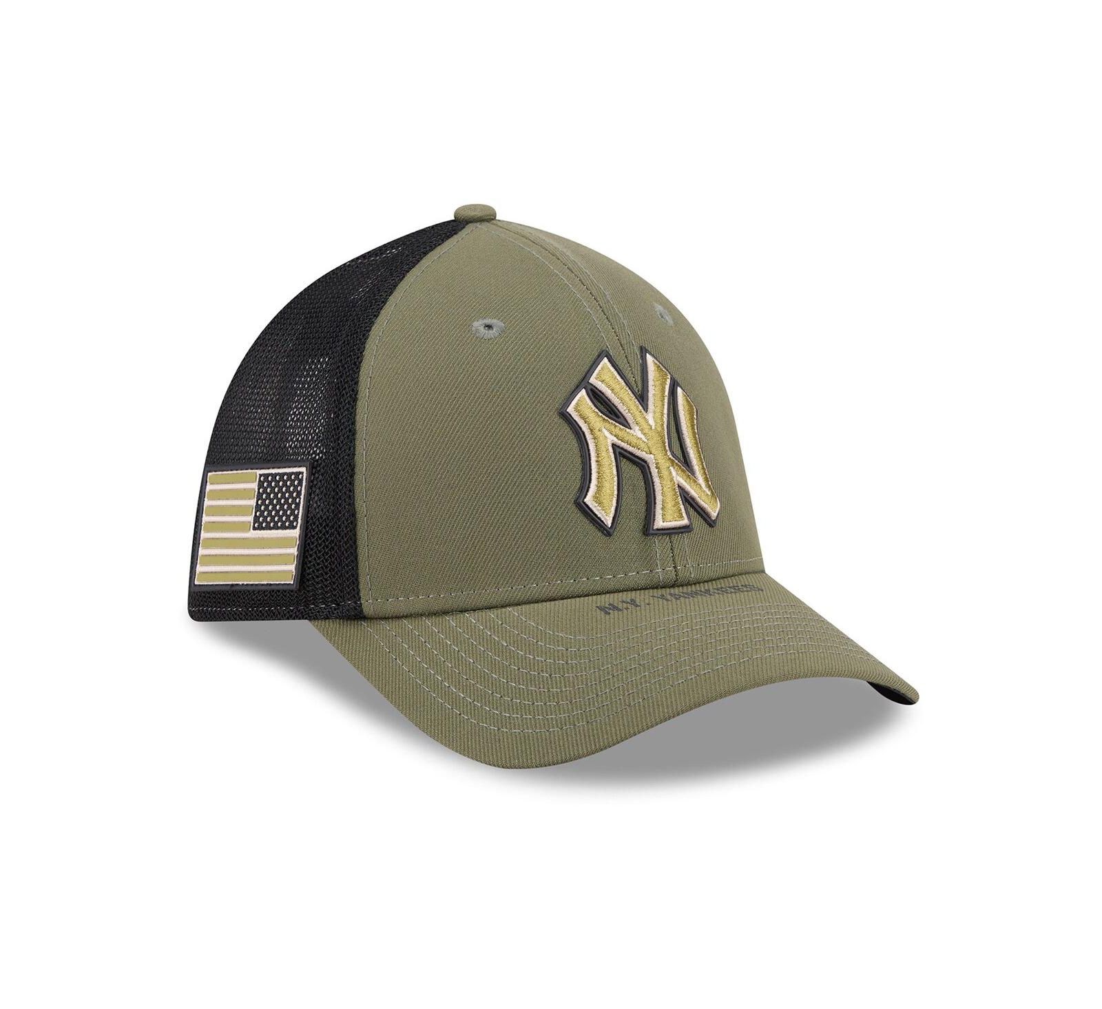 New Era Мужская кепка New York Yankees 2026 Armed Forces Day 39THIRTY M-Crown Flex, оливковая