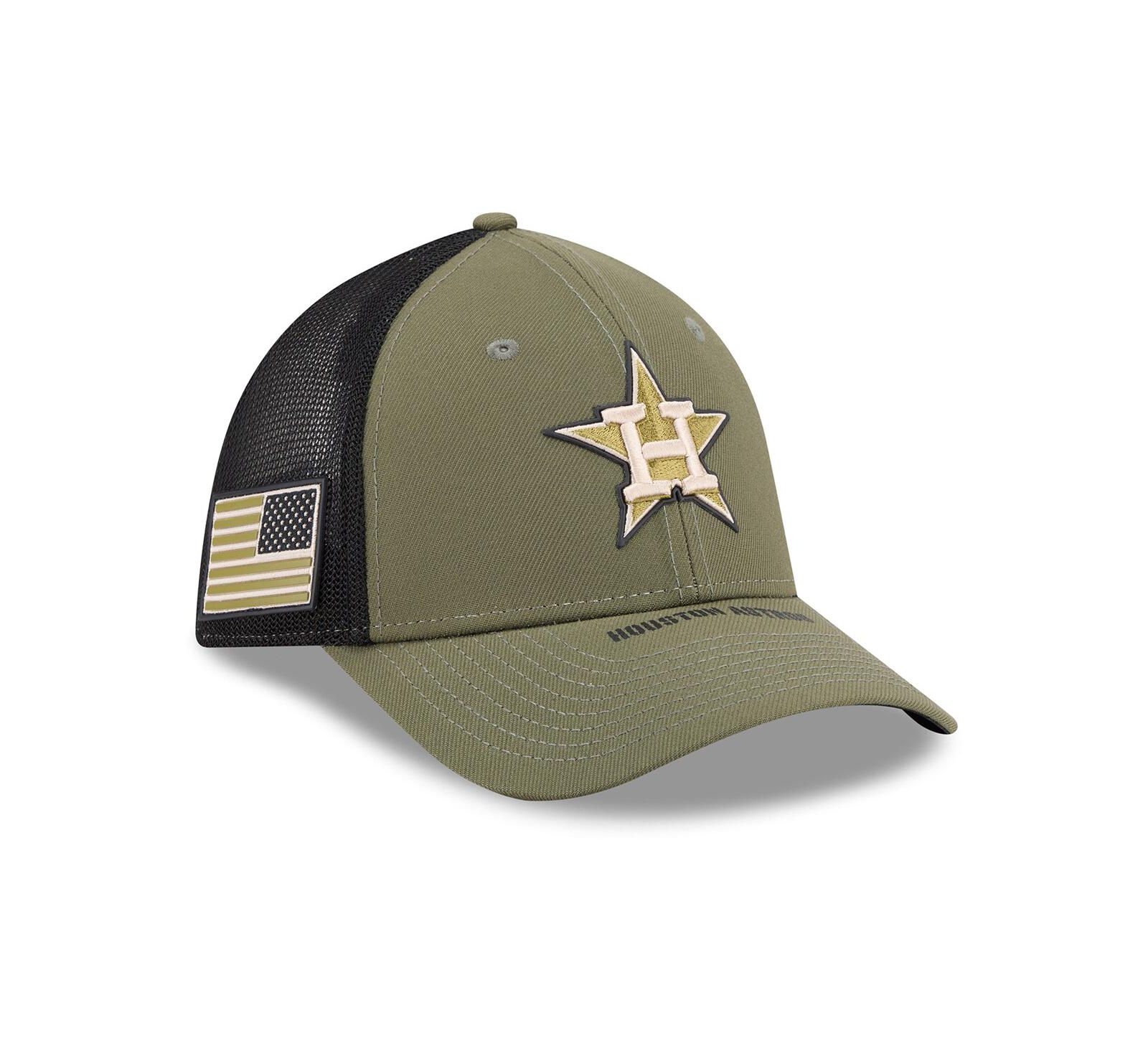 New Era Men's Olive Houston Astros 2026 Armed Forces Day 39THIRTY M-Crown Flex Hat