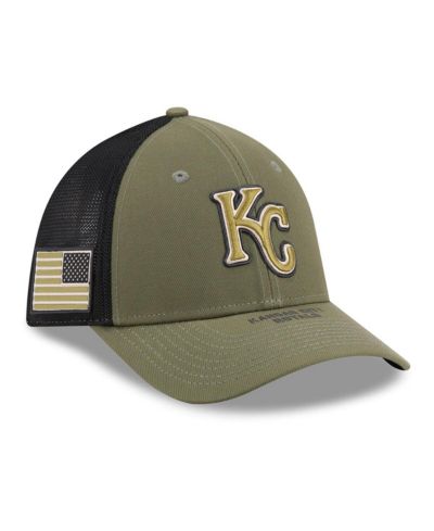 New Era Мужская кепка 39THIRTY M-Crown Flex, оливковая, Kansas City Royals Armed Forces Day 2026