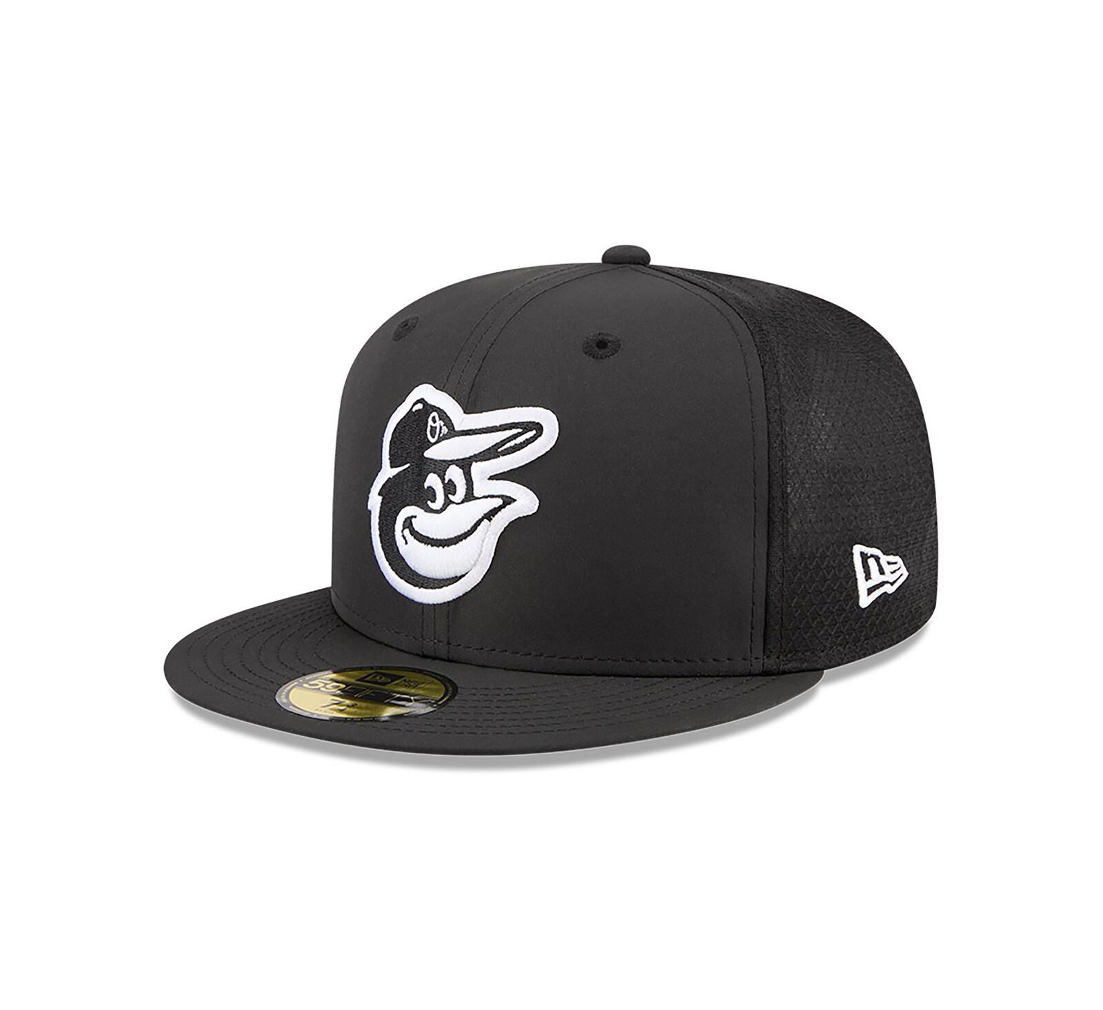Мужская бейсболка New Era Black Baltimore Orioles 2026 Batting Practice 59FIFTY Fitted