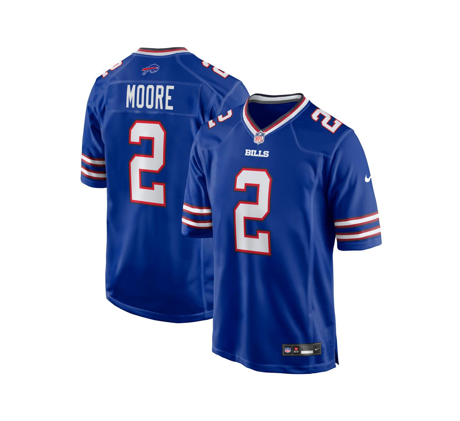 Nike Men's D.J. Moore Royal Buffalo Bills Game Jersey