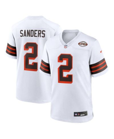 Мужская игровая джерси Nike Shedeur Sanders White Cleveland Browns Alternate