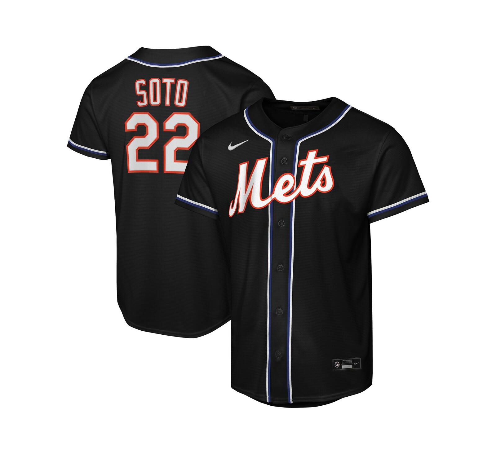 Детская джерси Nike Juan Soto Black New York Mets Fashion Replica Player