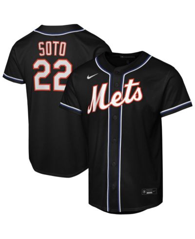Детская джерси Nike Juan Soto Black New York Mets Fashion Replica Player