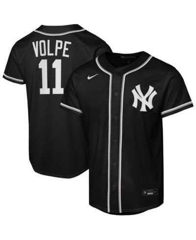 Nike Big Boys and Girls Anthony Volpe Black New York Yankees Fashion Replica Player Jersey