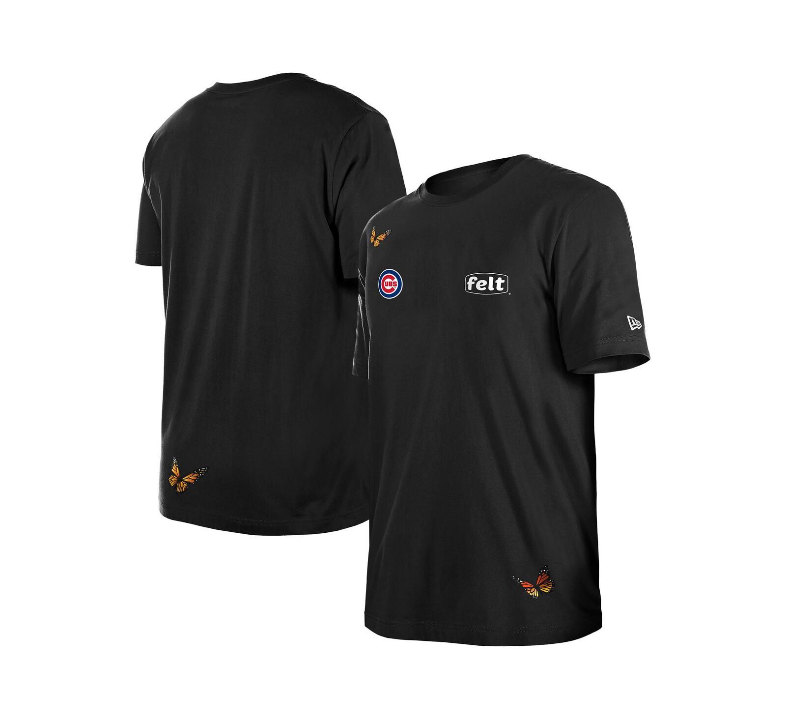 New Era x Felt Men's Black Chicago Cubs T-Shirt