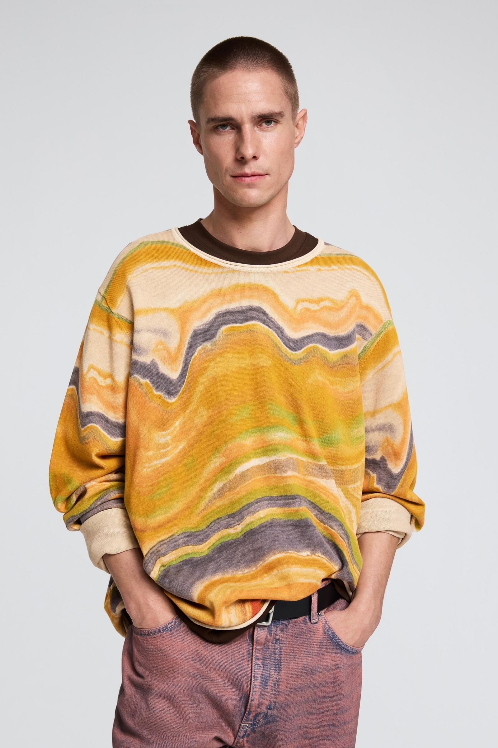 Desigual Men's Abstract printed sweater