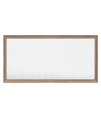 Apmir 60" x 30" Inch Thick Metal Framed Wall Mirrors for Bedroom, Rectangle Wall-Mounted Mirrors in Dark Brown Wood
