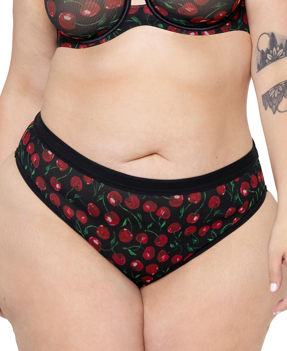 Женские трусики Curvy Couture Sheer Mesh High Cut Brief