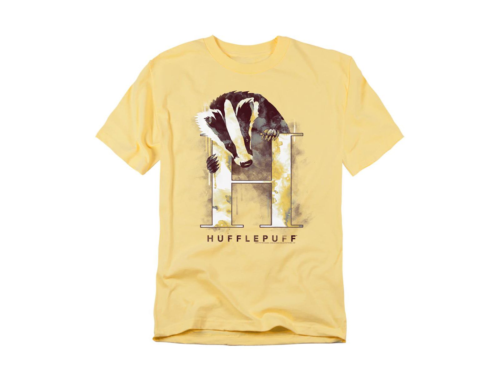 Harry Potter Men's Hufflepuff Watercolor Crest T Shirt