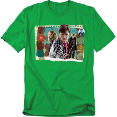 Harry Potter Men's Harry, Hermoine, And Ron Photo Collage T Shirt