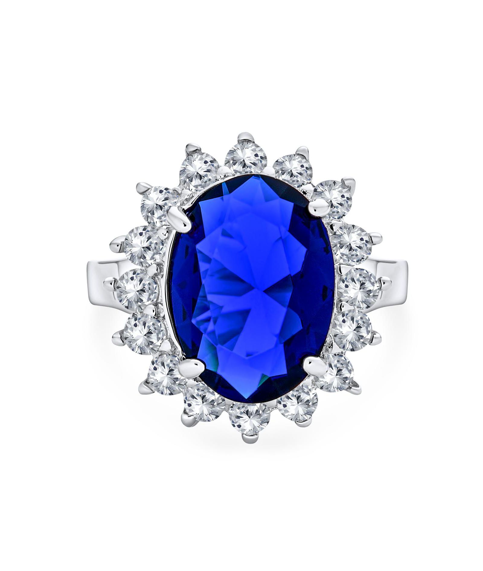 Кольцо Bling Jewelry Classic 6Carat Cubic Zirconia Halo Promise