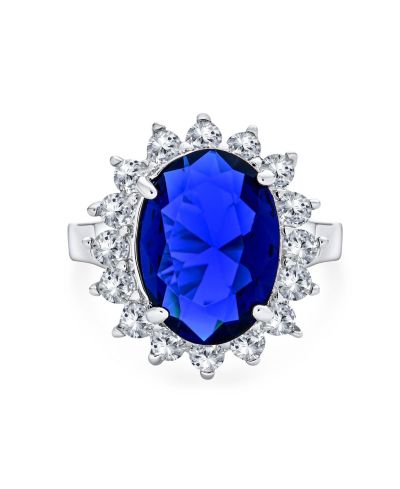 Кольцо Bling Jewelry Classic 6Carat Cubic Zirconia Halo Promise
