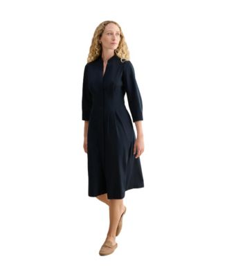 Hobbs London Women's Emmaline 3/4 Sleeve V-Neck Midi Dress