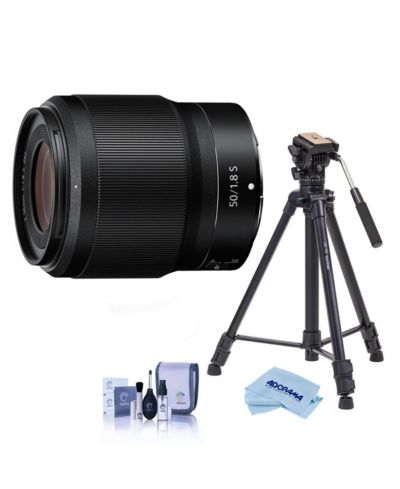 Nikon Nikkor Z 50mm f/1.8 S Lens and Tripod, 2-Piece Bundle for Z Series Mirrorless Cameras