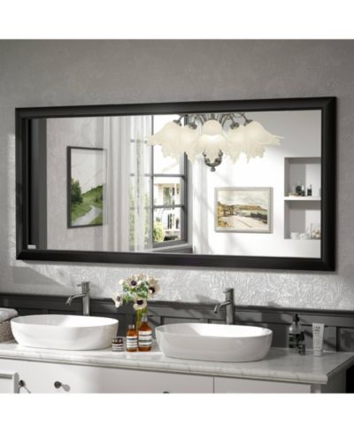 Настенное зеркало Apmir 60" x 28" Inch Thick Metal Framed Rectangle Wall-Mounted Mirror