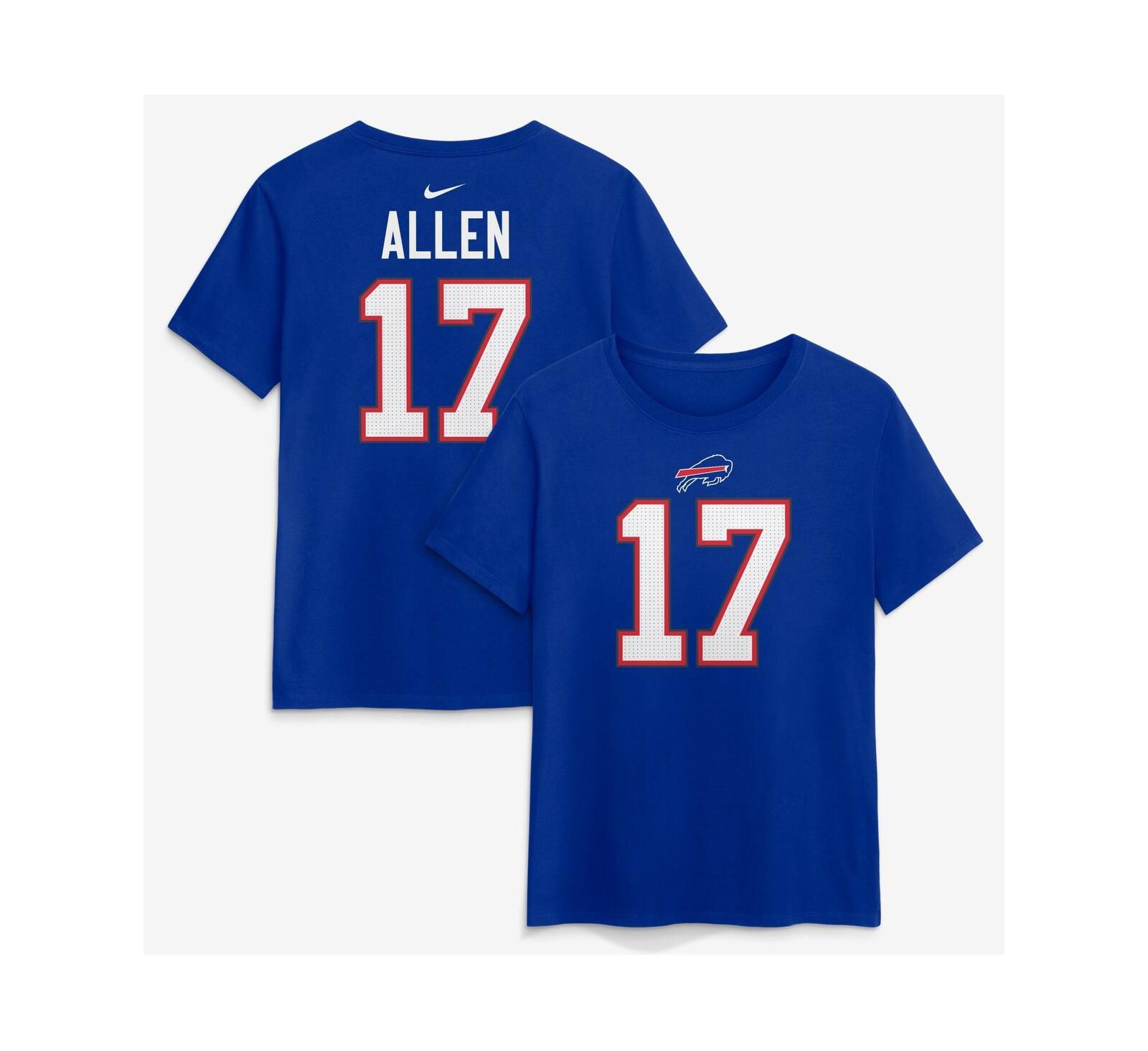 Nike Women's Josh Allen Royal Buffalo Bills Player Name & Number T-Shirt