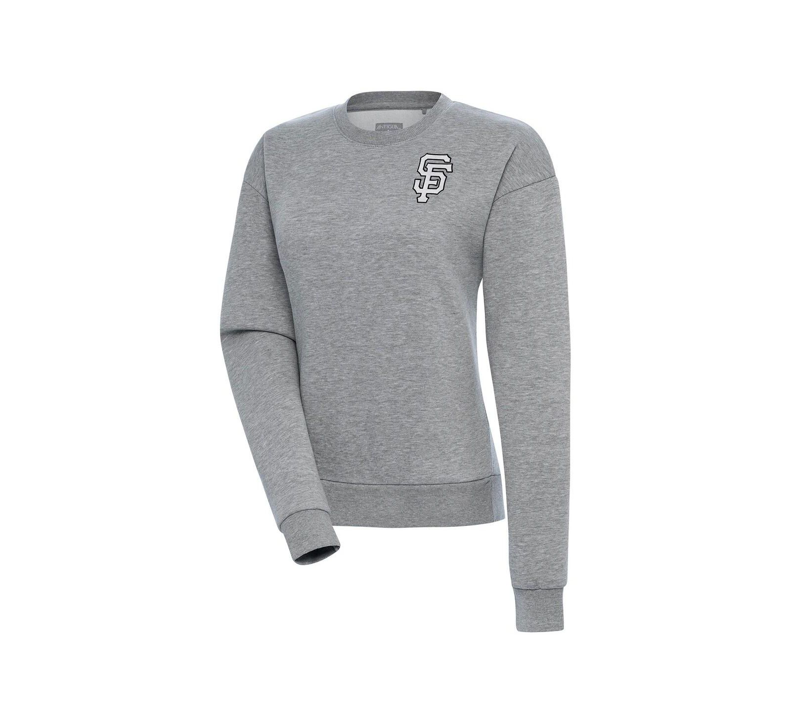 Женский свитшот Antigua San Francisco Giants Heather Gray Brushed Metallic Victory