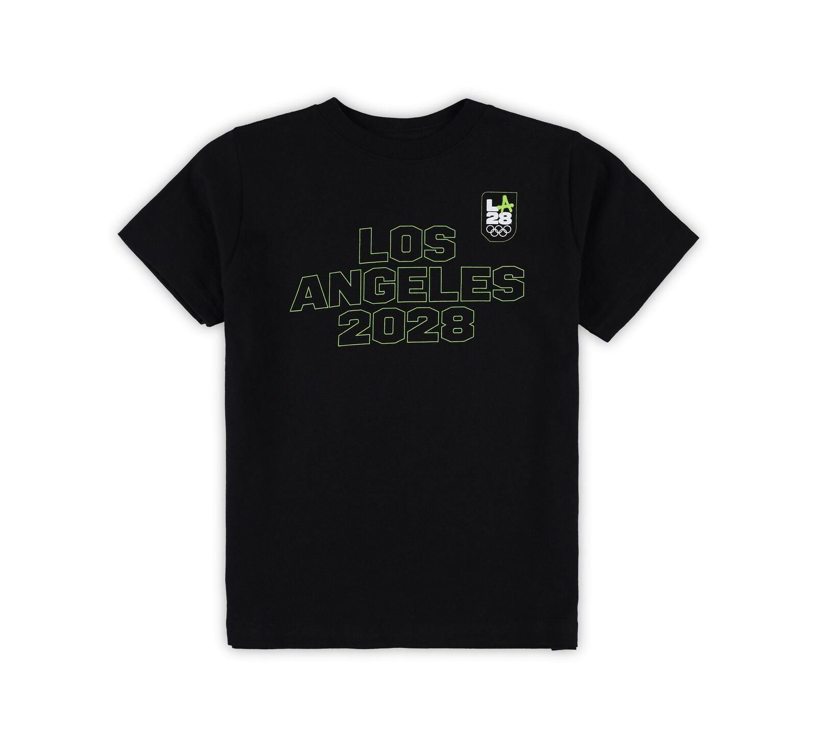 Детская футболка Outerstuff Preschool Black LA28 Summer Olympics Neon Outline