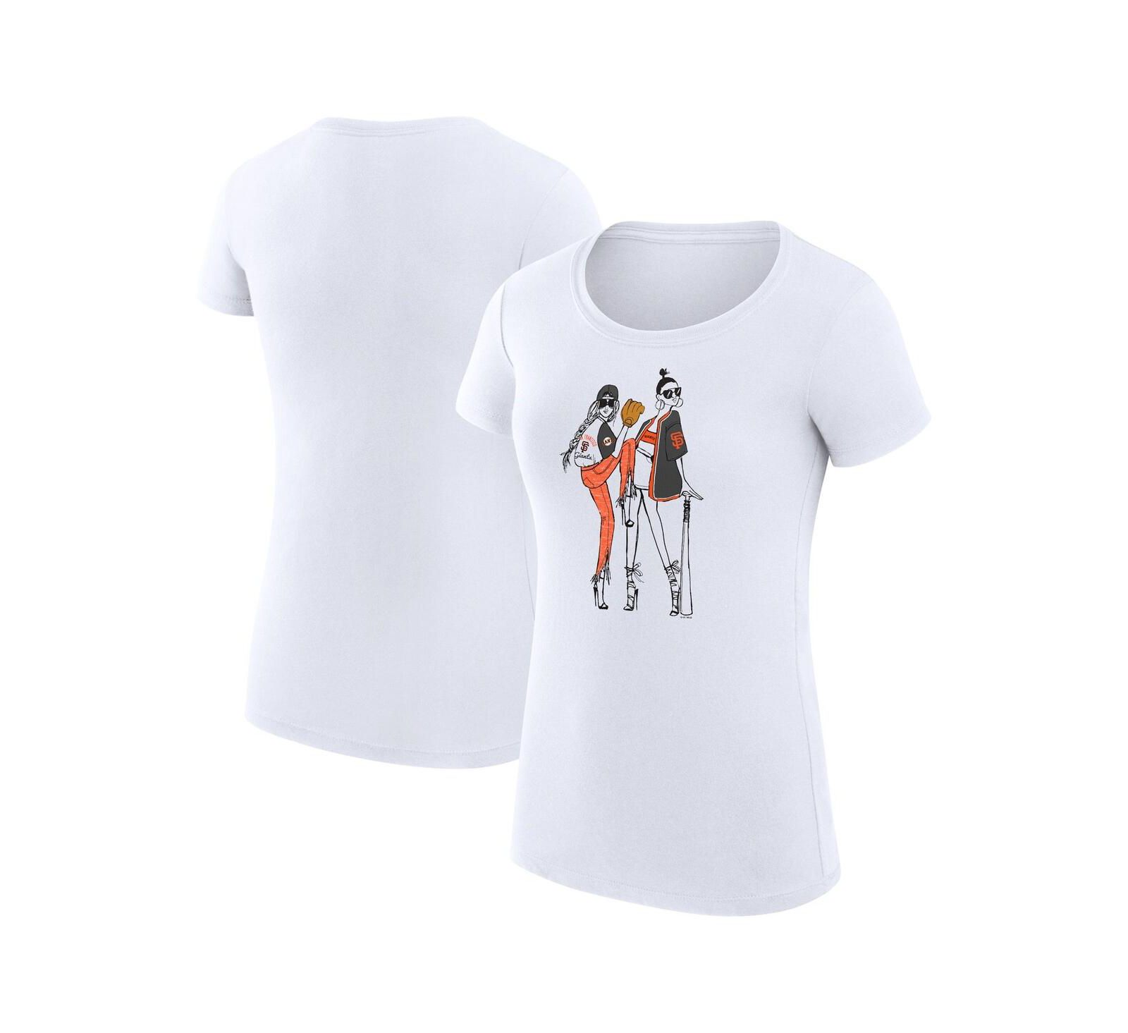 G-III 4Her by Carl Banks Женская легкая футболка San Francisco Giants Super-Slim Fit, белая