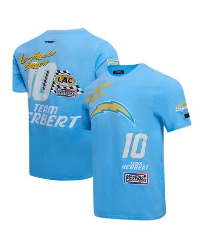 Мужская футболка Pro Standard Justin Herbert Powder Blue Los Angeles Chargers