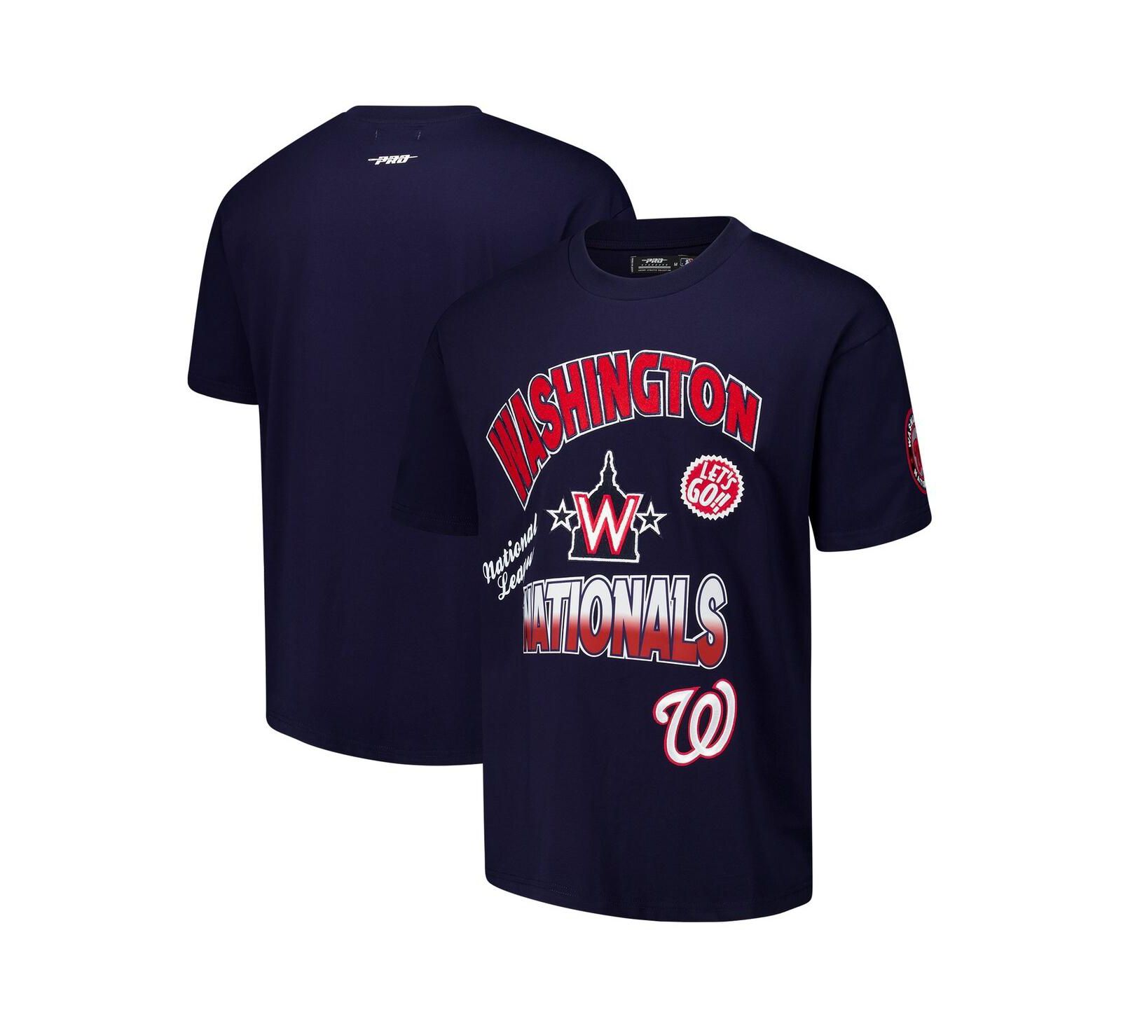 Pro Standard Мужская футболка с заниженным плечом Washington Nationals Navy