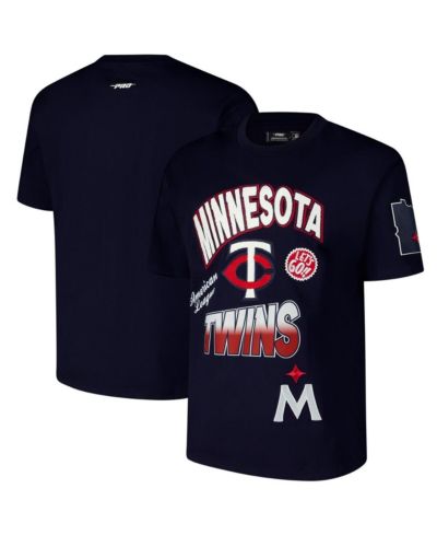 Футболка Pro Standard Men's Navy Minnesota Twins Turn It Up Dropped Shoulder