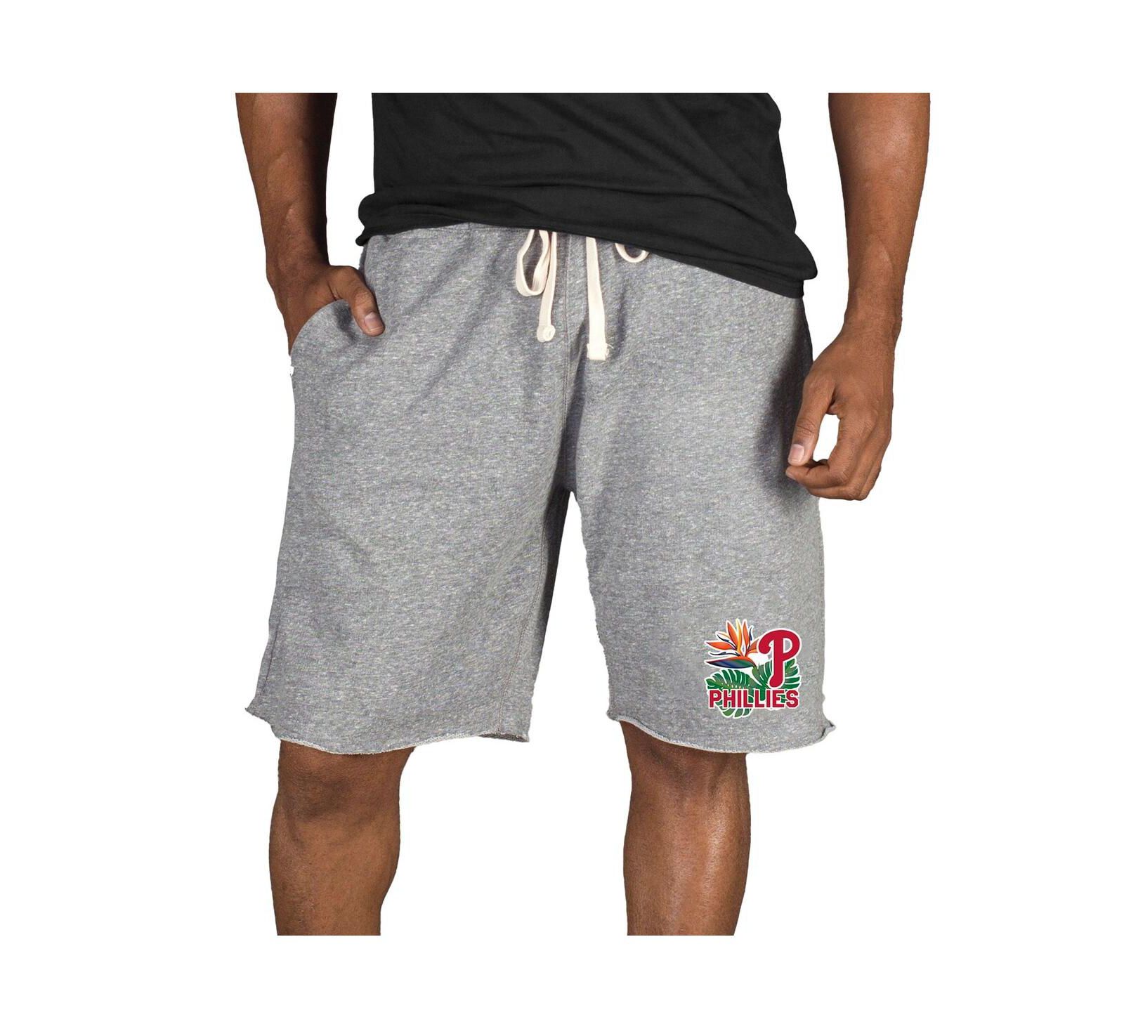 Concepts Sport Men's Gray Philadelphia Phillies Mainstream Tri-Blend Shorts