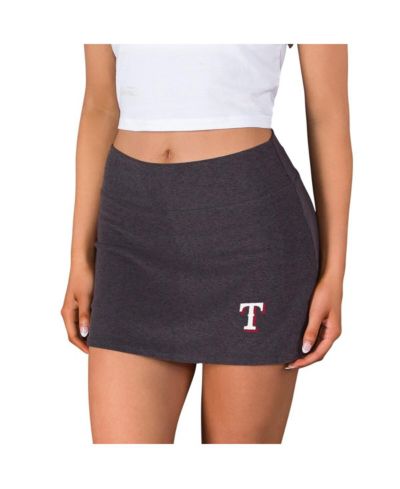 Юбка-шорты Concepts Sport Women's Charcoal Texas Rangers с трикотажной вставкой