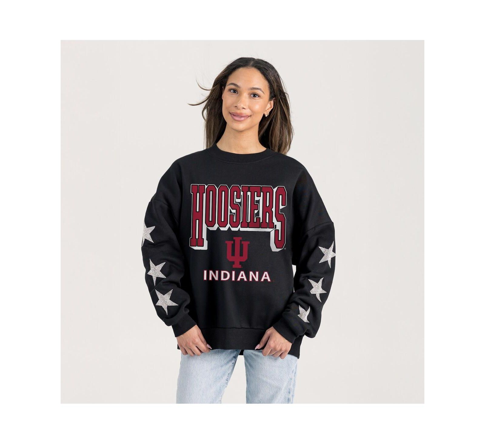 Женский свитшот Gameday Couture Indiana Hoosiers Pure Victory Relaxed Rhinestone