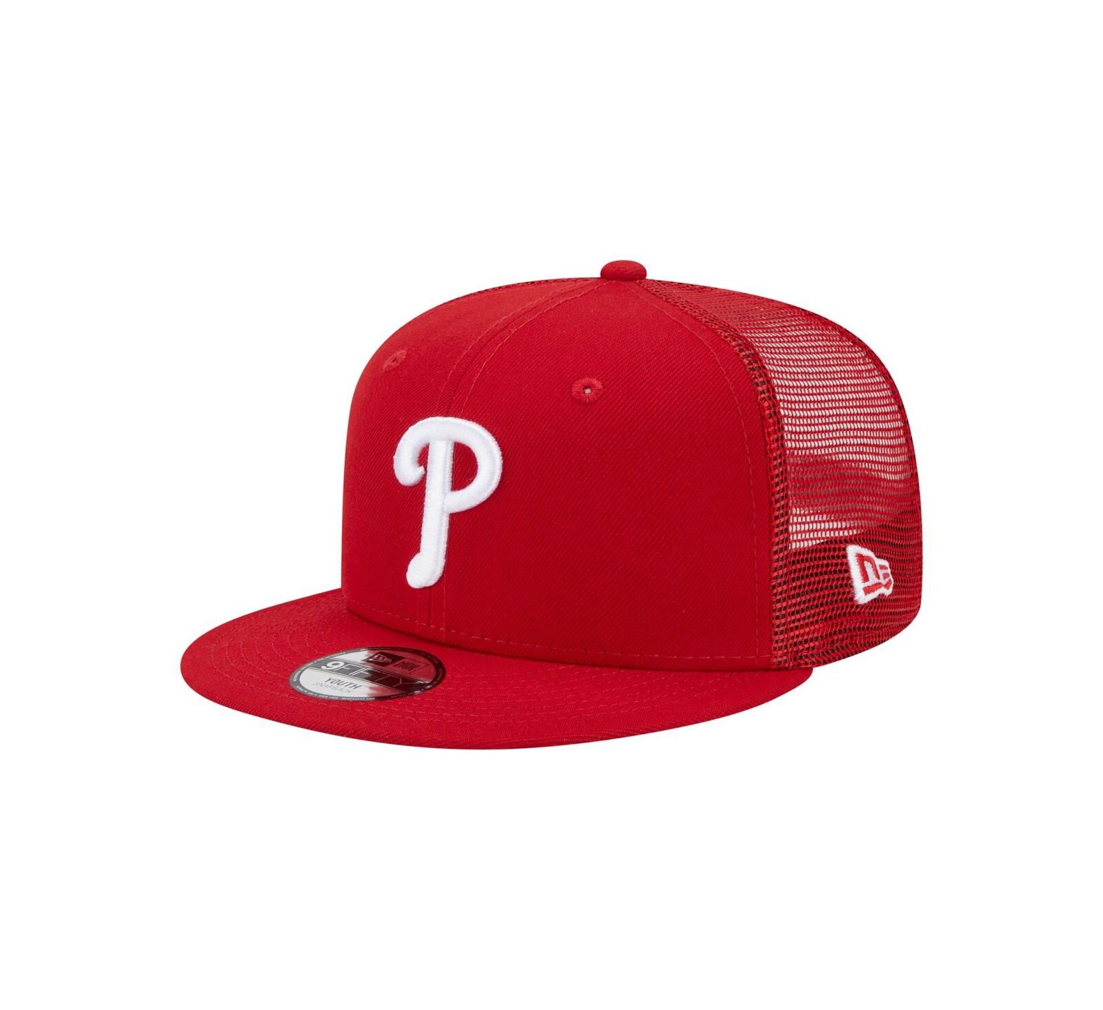 New Era кепка-тракер 9FIFTY Philadelphia Phillies для детей и подростков, красная