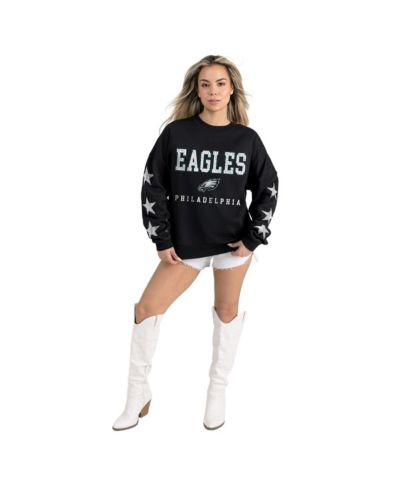 Женская толстовка Gameday Couture Philadelphia Eagles Velocity Relaxed Rhinestone Pullover, черная
