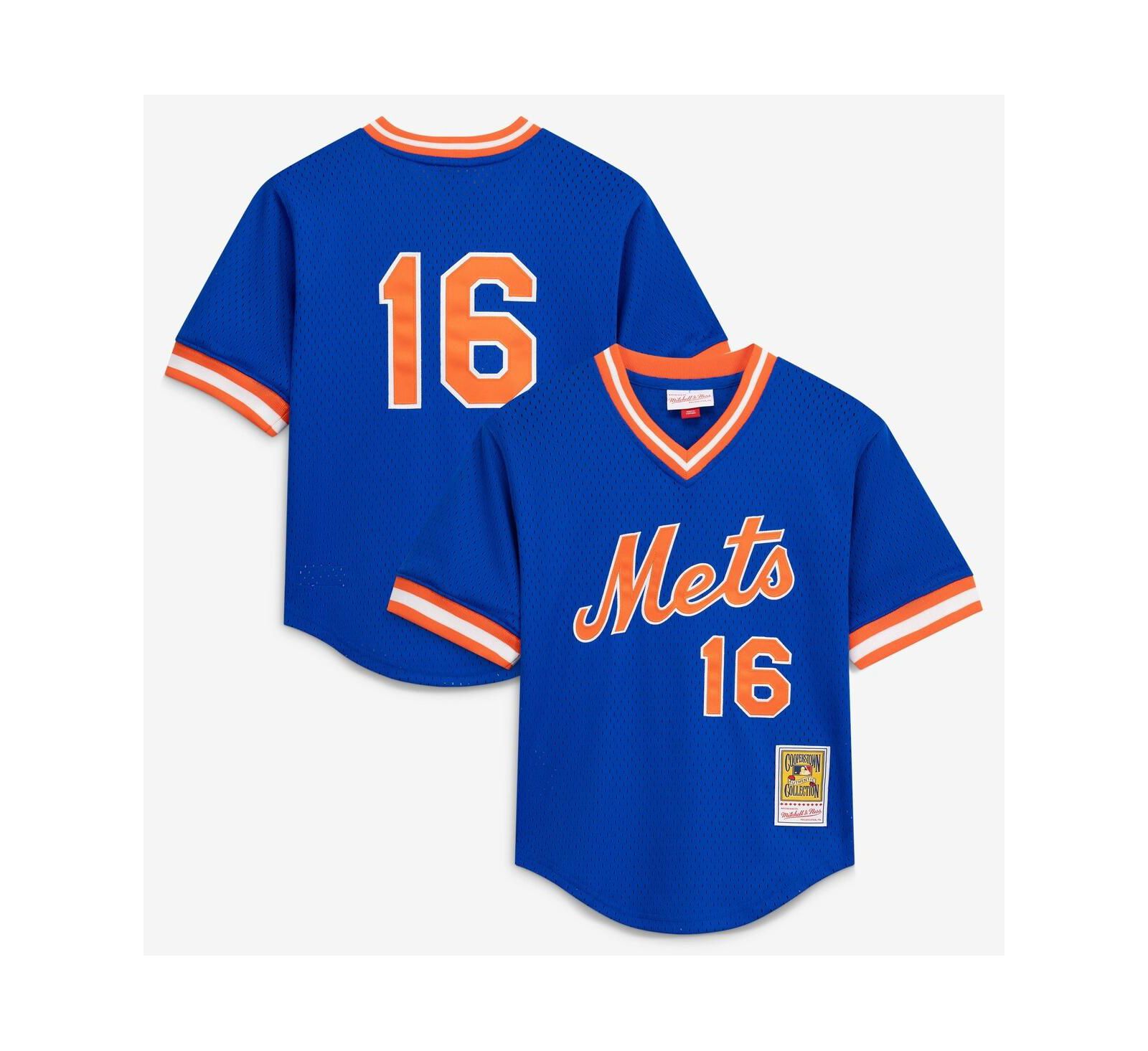 Детская джерси Mitchell & Ness Dwight Gooden Royal New York Mets Mesh Batting Practice