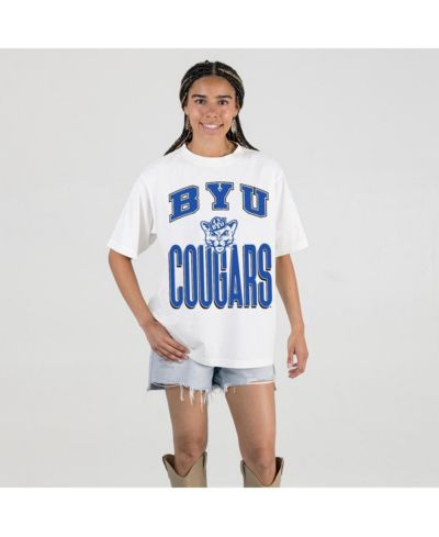 Gameday Couture Women's White BYU Cougars Oversized Fierce Focus T-Shirt