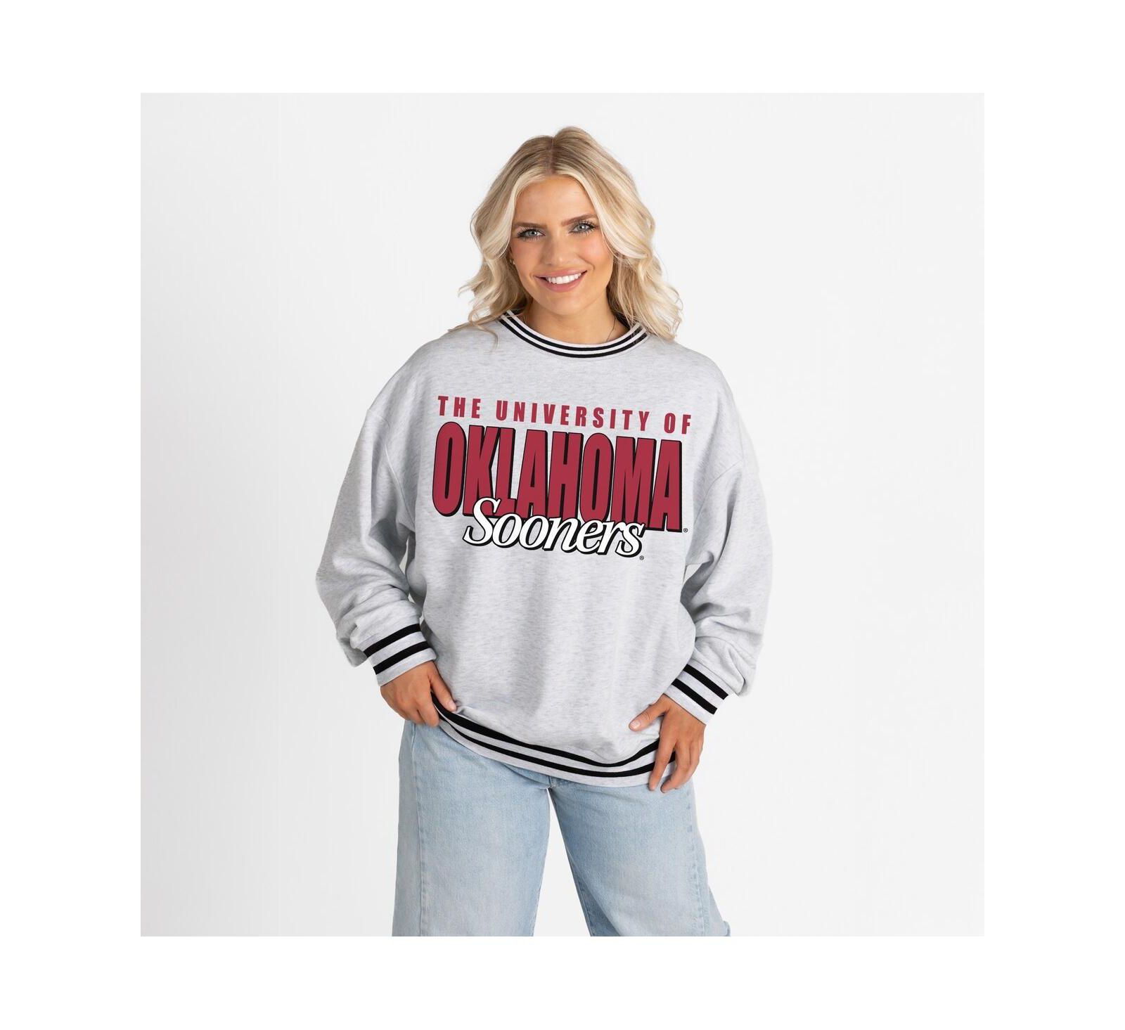 Женская оверсайз толстовка Gameday Couture Gray Oklahoma Sooners