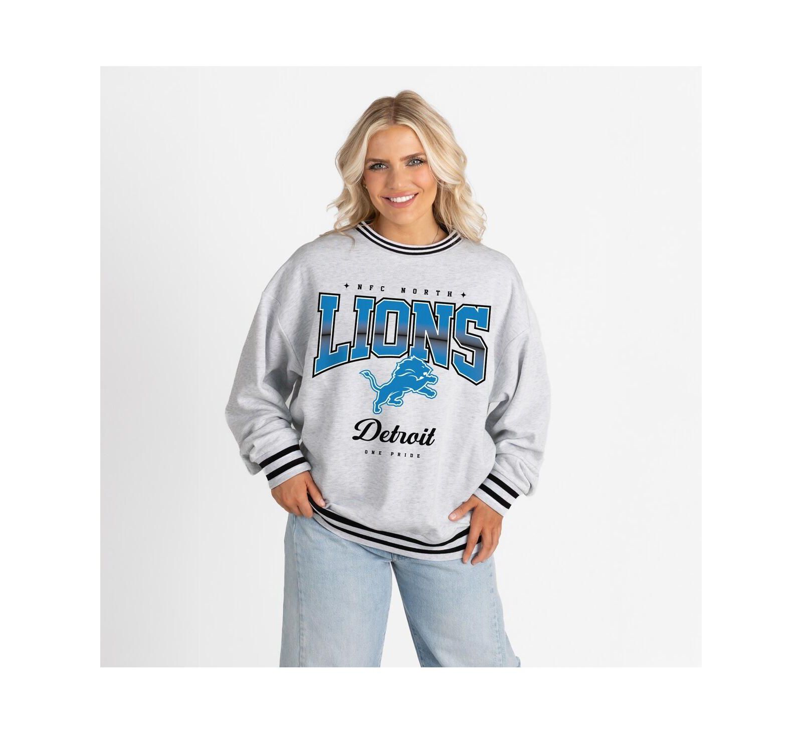 Gameday Couture Женский свитшот Detroit Lions, оверсайз, с полосками